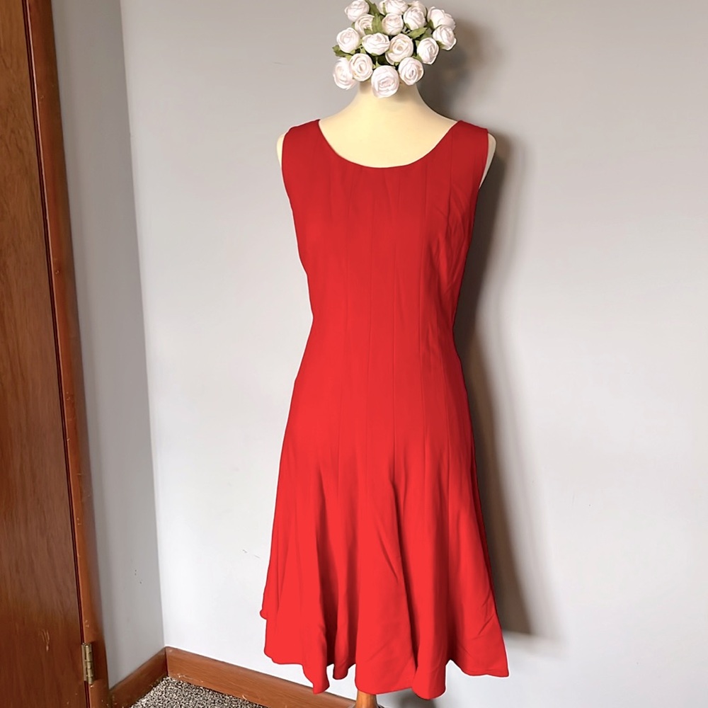Calvin Klein Red Dress.  Size 14.  Pre owned.
